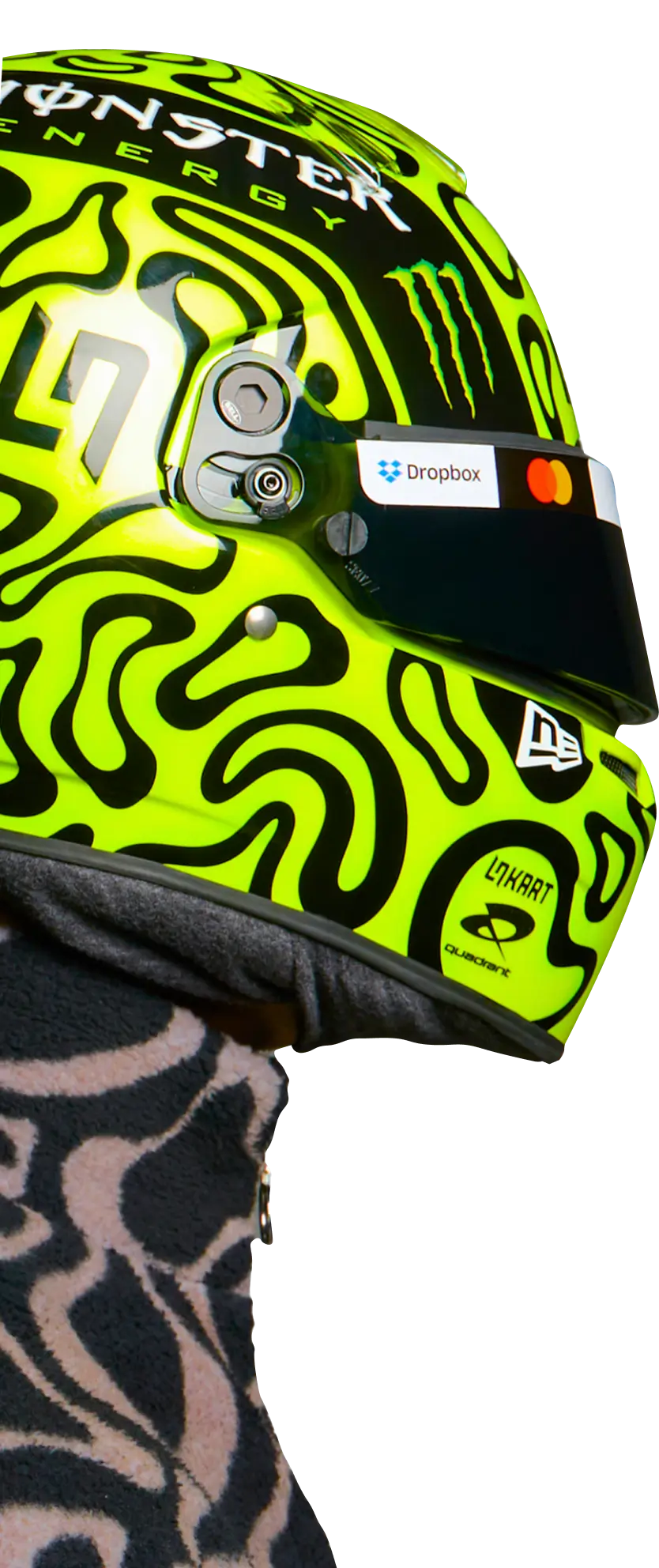 Racing helmet overlay